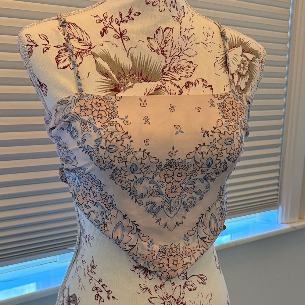 Altar'd State Floral Tie-Back Blouse
